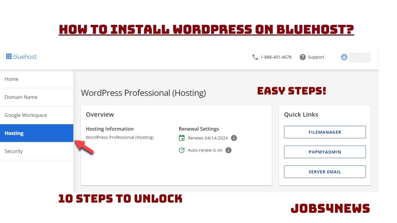 How to Install WordPress on Bluehost? 10 Easy Steps!